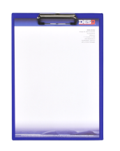 <p><span style="font-size: large;"><strong>Prijs per 12 stuks</strong></span></p>
<h4>Praktisch klembord van PVC in blauw</h4>
<p><br /><strong style="color: #61993b;">âœ“ </strong>Afmetingen: 228 x 318 mm</p>
<p><br /><strong style="color: #61993b;">âœ“ </strong>Mogelijk om onderaan de pagina te schrijven omdat het klembord groter is dan A4</p>
<p> </p>