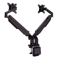 <p><strong>Ruimtebesparende monitorarm voor 2 schermen. Kan zo ingeklapt worden dat hij direct tegen een wand geplaatst kan worden.</strong><br /><br />Ideaal voor Home-Office</p>
<p><strong style="color: #61993b;">âœ“ </strong></p>
<ul style="list-style-type: none;">
<ul style="list-style-type: none;">Ruimtebesparend, kan direct tegen een wand geplaatst worden</ul>
</ul>
<p><br /><strong style="color: #61993b;">âœ“ </strong></p>
<ul style="list-style-type: none;">
<ul style="list-style-type: none;">Wordt geleverd met Bureauklem en een Bladdoorvoer set</ul>
</ul>
<p><br /><strong style="color: #61993b;">âœ“ </strong></p>
<ul style="list-style-type: none;">
<ul style="list-style-type: none;">Eenvoudige montage door ‘Quick Release’ houder</ul>
</ul>
<p><br /><strong style="color: #61993b;">âœ“ </strong></p>
<ul style="list-style-type: none;">
<ul style="list-style-type: none;">Ingebouwd kabelmanagement</ul>
</ul>
<p><br /><strong style="color: #61993b;">âœ“ </strong></p>
<ul style="list-style-type: none;">Traploos instelbare gasveer</ul>
<p><em>Of het nu op kantoor of thuis is, als we veel achter een beeldscherm werken is een verstelbare monitorarm essentieel. DESQ Monitorarmen zijn qua hoogte, afstand én hoek instelbaar om zo een pijnlijke rug, nek of ogen te voorkomen. Bijkomend voordeel is de extra werkruimte die wordt gecreëerd op het bureau!</em></p>
<p><em>Een beeldscherm moet recht voor je en op armlengte afstand geplaatst worden. Met de bovenkant van het scherm op ooghoogte. Bij het gebruik van twee schermen dien je deze zo te plaatsen dat het punt waar de twee schermen bij elkaar komen recht voor je is.</em></p>
<p><strong><em>DESQ – Feel good at work </em></strong></p>